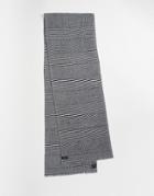 Gianni Feraud Prince Of Wales Check Scarf In Gray
