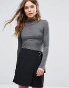 New Look Roll Neck Top - Gray