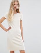 Vila Bodycon Midi In Ribbed Cream - Cream