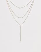 Johnny Loves Rosie Triple Layered Necklace In Gold