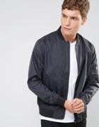 Jack & Jones Lightweight Nylon Bomber - Black