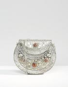 Park Lane Hand Etched Metal Bag - Silver