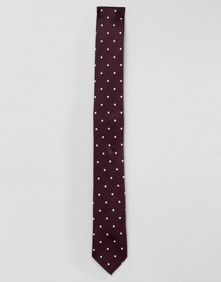 Farah Woven Tie In All Over Jacquard - Red