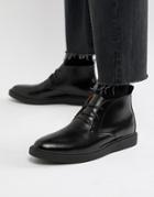 Zign Desert Boots In Black High Shine - Black