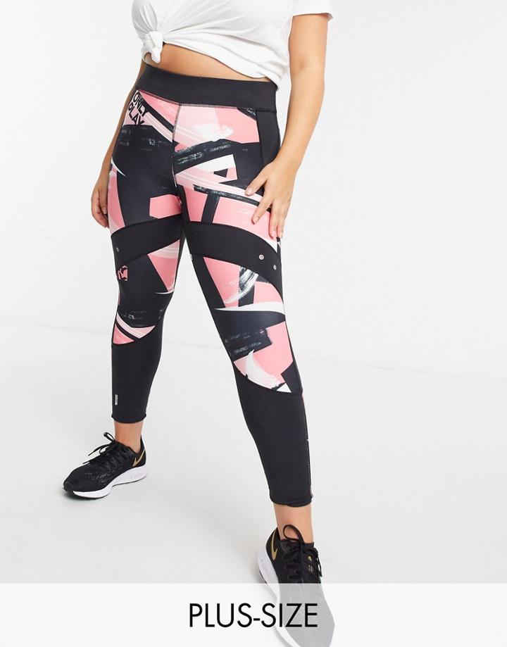 Only Play Curve Minalis Workout Leggings In All Over Print-multi