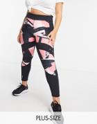 Only Play Curve Minalis Workout Leggings In All Over Print-multi