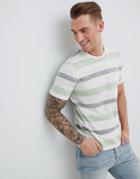 Produkt T-shirt With Faded Stripe - White