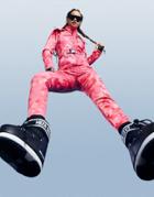 Asos 4505 Fitted Belted Ski Suit In Tie Dye Print-pink