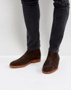 Hudson London Tonti Suede Chelsea Boots In Brown - Brown