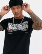 Jack & Jones Core Graphic Logo T-shirt In Black