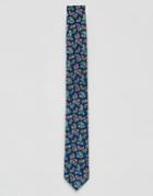 7x Ditzy Floral Print Tie - Blue