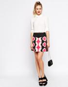 Asos Vintage A-line Skirt In Geo Print - Print