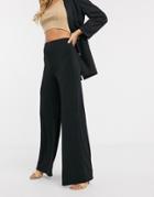 Flounce London High Waisted Pants In Black