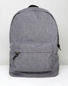 Asos Backpack In Gray Check Texture - Gray