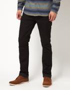Nudie Jeans Organic Thin Finn Slim Fit Black Ring - Black