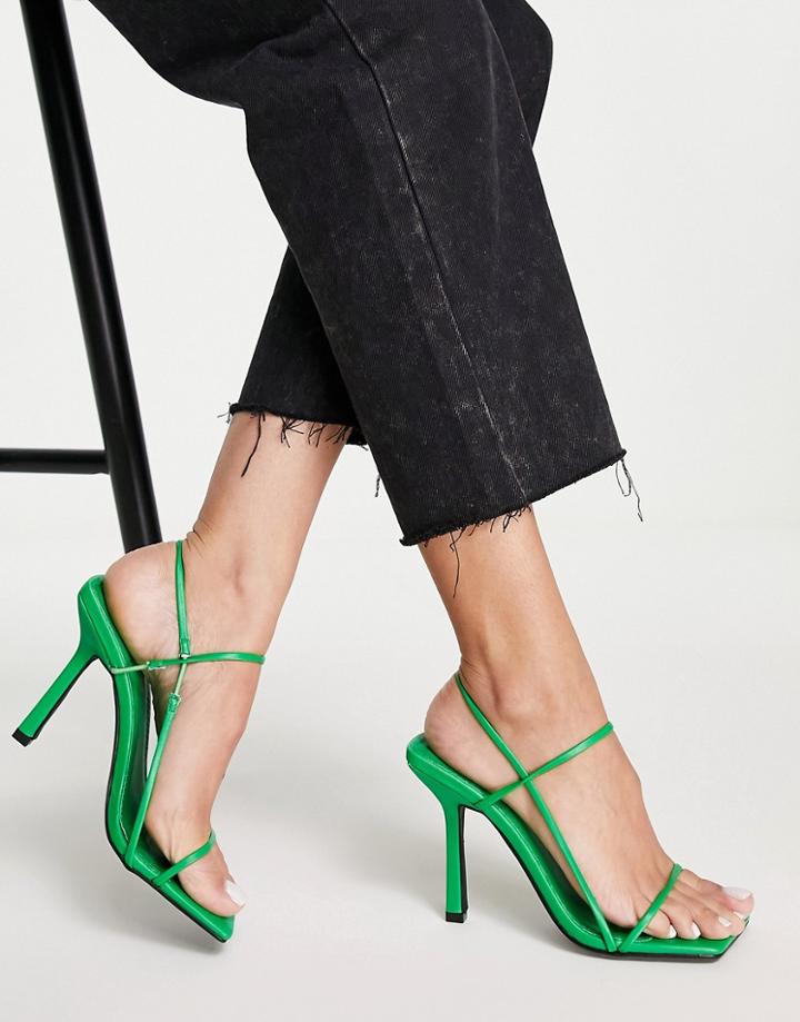 Public Desire Rayelle Heeled Sandals In Bright Green