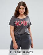 New Look Plus Band Tee - Gray