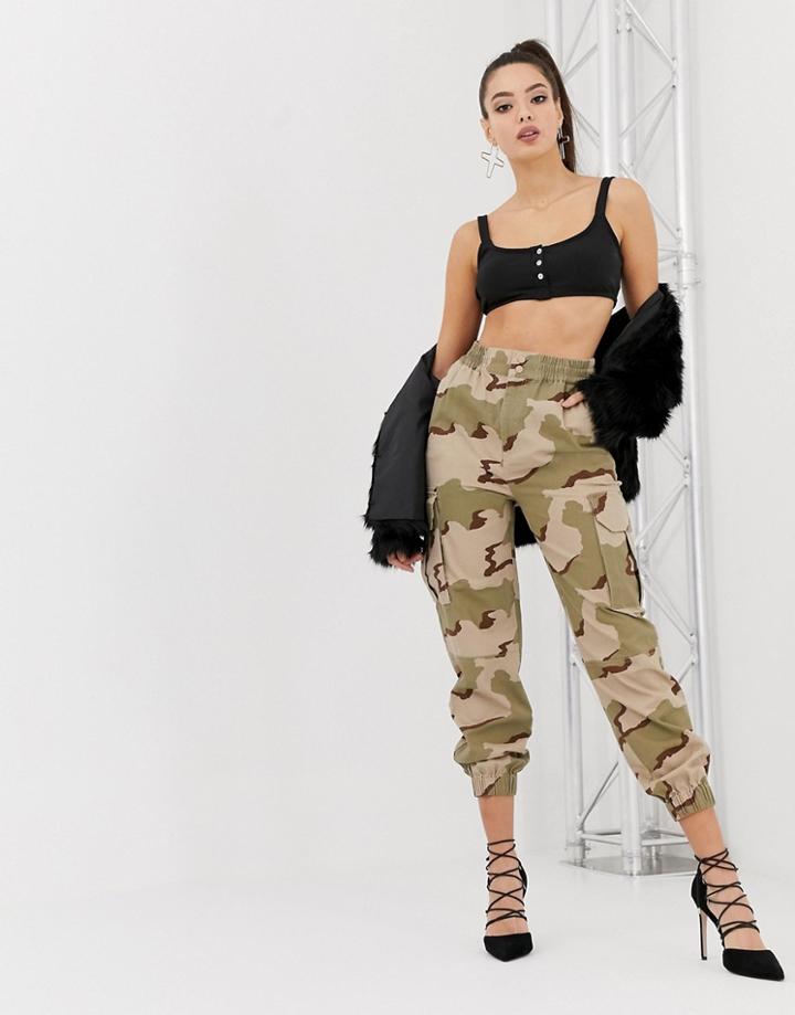Asos Design Camo Combat Pants - Multi