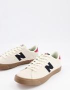 New Balance 210 Sneakers In White With Gum Sole