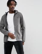 Timberland Full Zip Shell Jacket Hood Logo In Gray - Gray