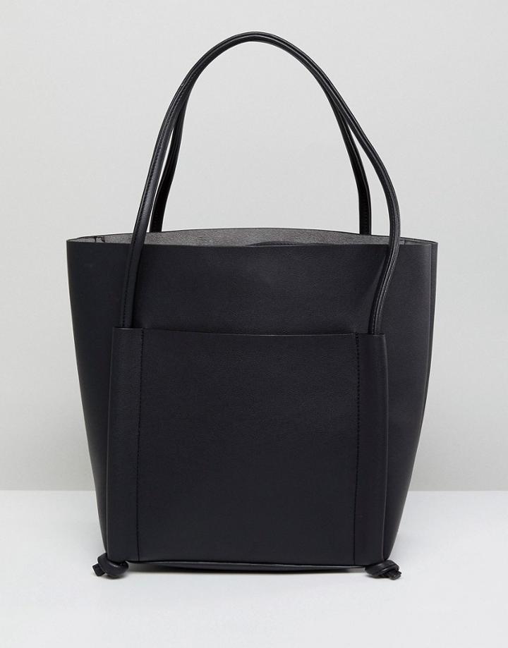 Qupid Shoulder Bag With Front Pouch - Black