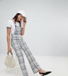 Stradivarius Check Print Overalls-multi