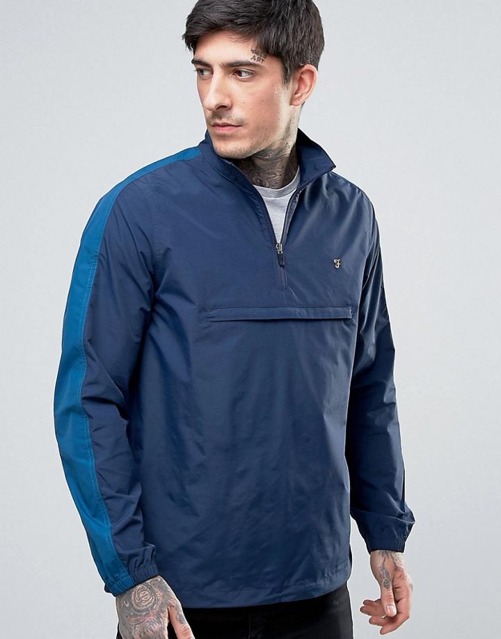 Farah Donnelly Overhead Rain Jacket 2 Color In Navy - Navy