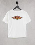 Quiksilver Polar Summer T-shirt In White With Front And Back Print