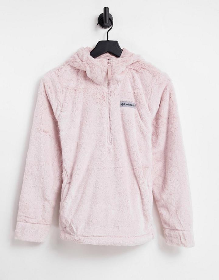 Columbia Bundle Up 1/2 Zip Hoodie In Pink