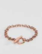 Icon Brand Rose Gold Chain Bracelet With Circle Closure - Gold