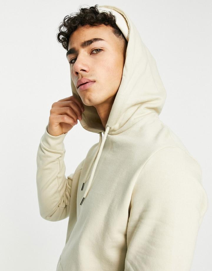 Asos Design Hoodie In Beige - Beige-neutral
