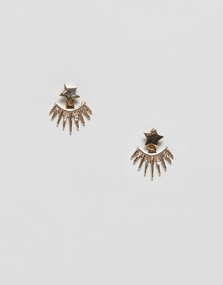 Skinny Dip Star Backdrop Earrings - Gold