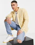 Another Influence Double Pocket Cord Overshirt In Sand-neutral
