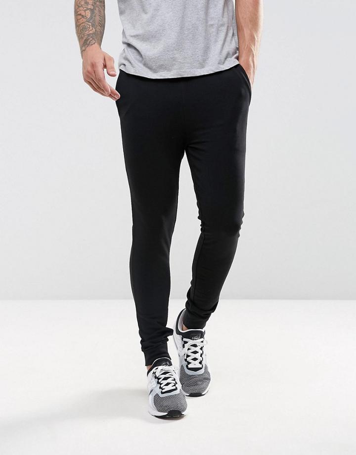 Asos Extreme Super Skinny Jogger In Black - Black