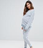 Asos Maternity Lounge Stripe Sweat & Jogger Set - Gray