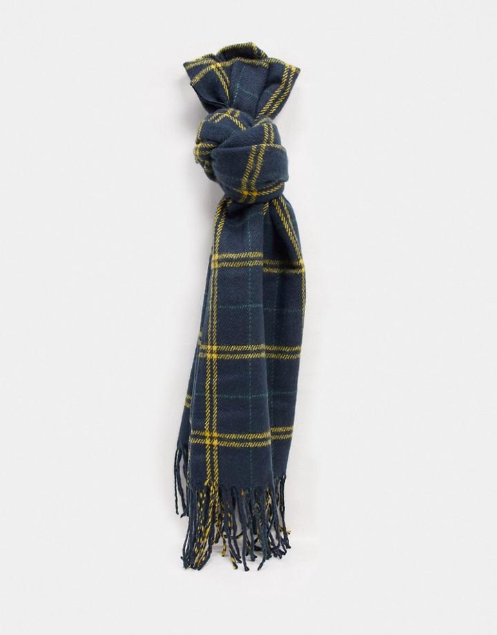 Jack & Jones Woven Scarf In Navy