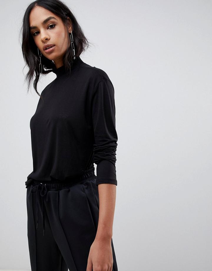 G-star Loose Funnel Top With Sustainable Fibres-black