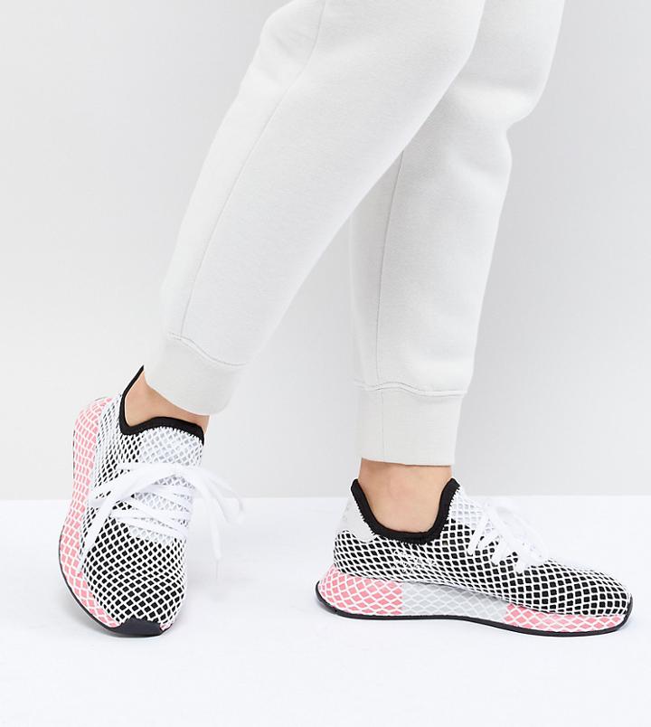 Adidas Originals Deerupt Sneakers In Black And Pink - Black