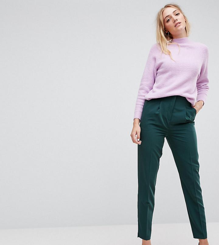 Asos Tall Mix & Match Highwaist Cigarette Pants - Green