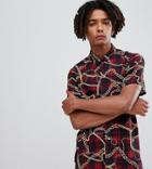 Reclaimed Vintage Inspired Regular Fit Chain Check Shirt - Red