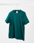 Farah Danny Organic Cotton T-shirt In Dark Green