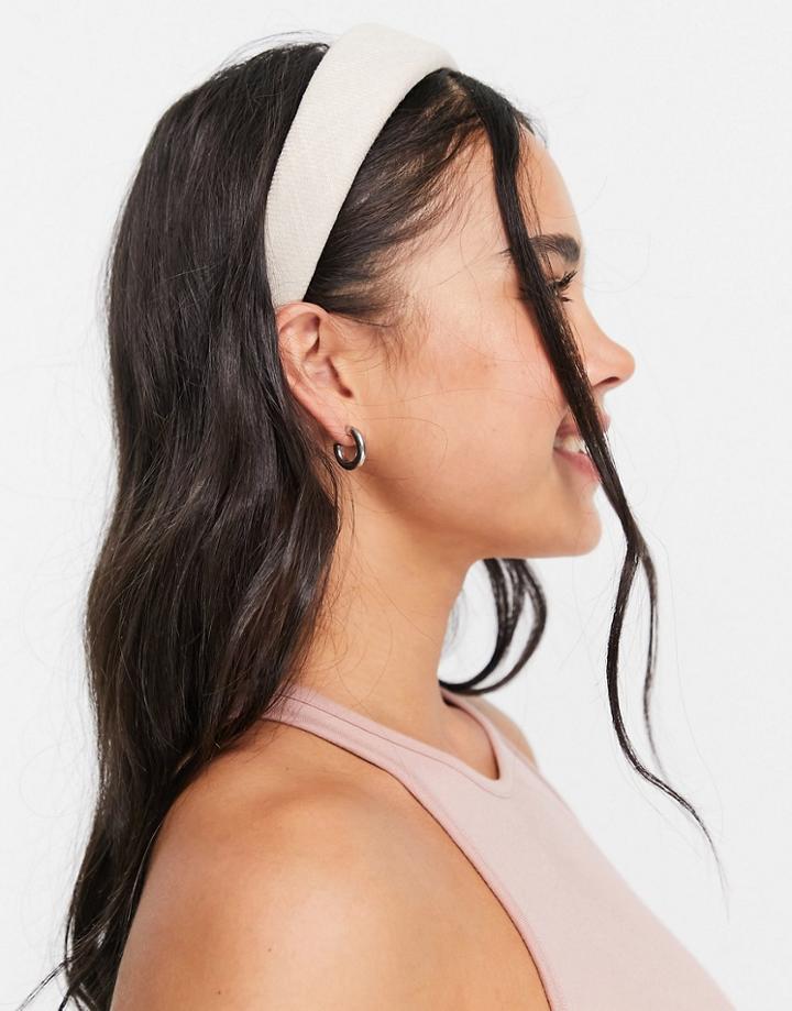 My Accessories Headband In Natural Canvas-pink