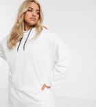 Asos 4505 Curve Crop Hoody-white