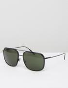 Dolce & Gabbana Square Aviator Sunglasses - Black