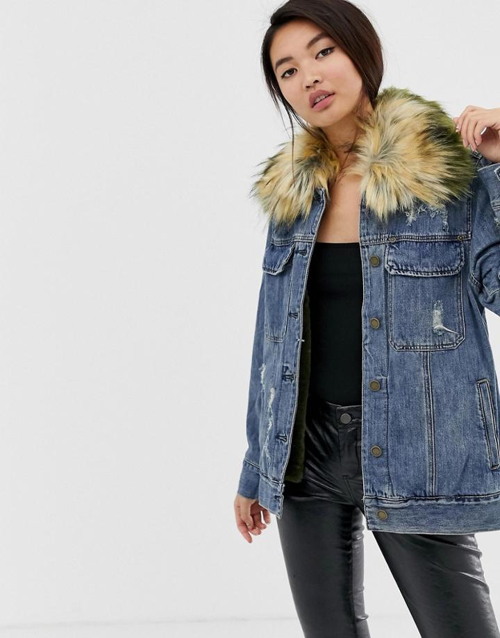 Blank Nyc Group Love Oversized Denim Jacket - Blue