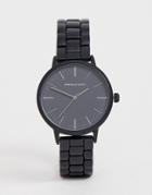 Asos Design Bracelet Watch In Black - Black