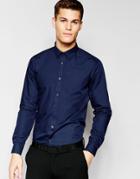 New Look Regular Fit Poplin Shirt In Navy - Blue