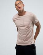 Selected Homme Contrast Pocket T-shirt - Pink