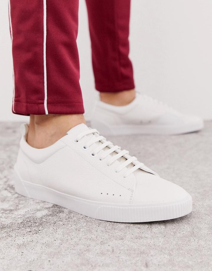 Hugo Zero Leather Sneakers In White