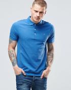 Farah Polo Shirt With F Logo Regular Fit In Blue - Green